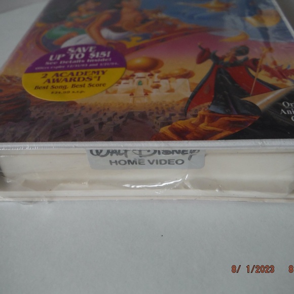 Vintage Rare Aladdin (VHS,1993) Black Diamond #1662 Walt  Rare Vintage 1993 New Sealed Disney Classic \